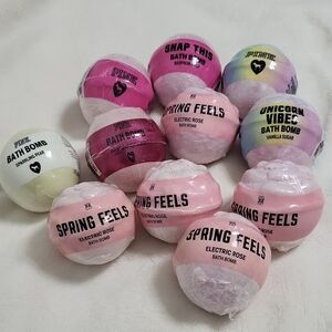 PINK Bath Bombs Spring Feels Unicorn Vibes Assorted Scents 4.6 oz lot of 11